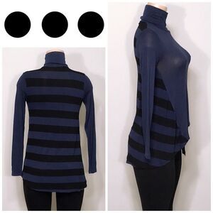 Hi-lo striped jersey top. NWOT